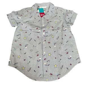 P.S. Aeropostale NWT - Girls Button Down Shirt Sz. MD 10/12